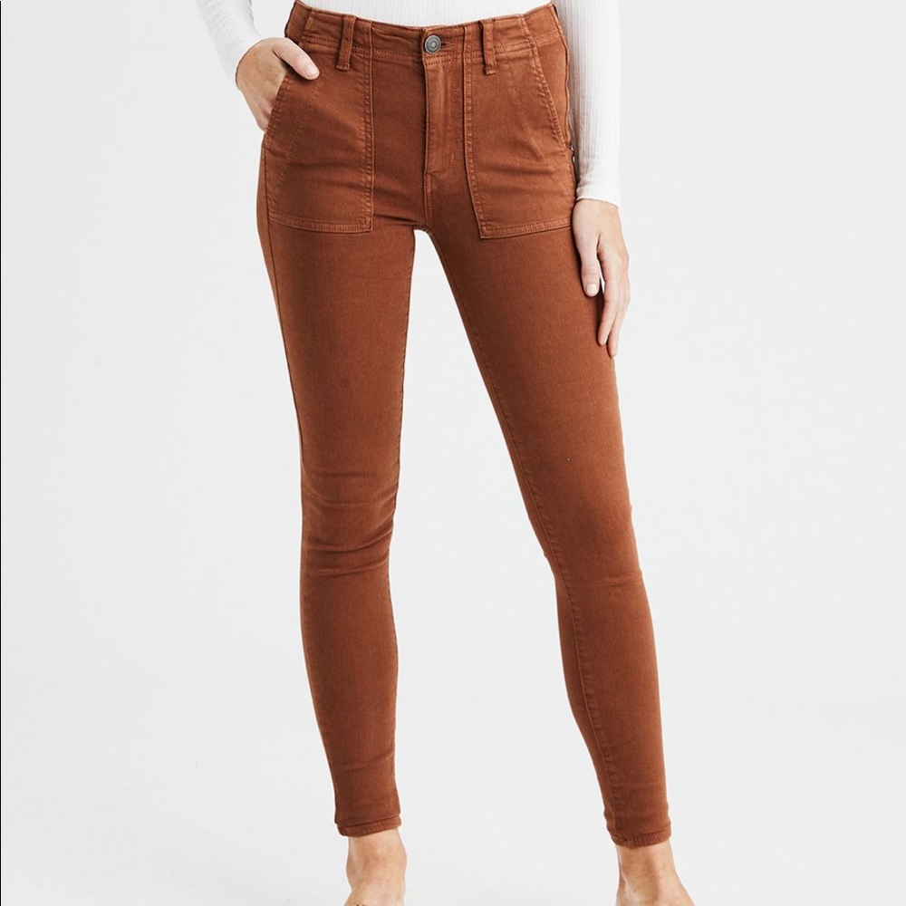 Cute Brown Hi-Rise Jegging